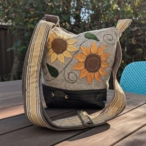 Solas Crossbody Sunflower Bag Handmade in the USA Office in a Tote Tote Quilted